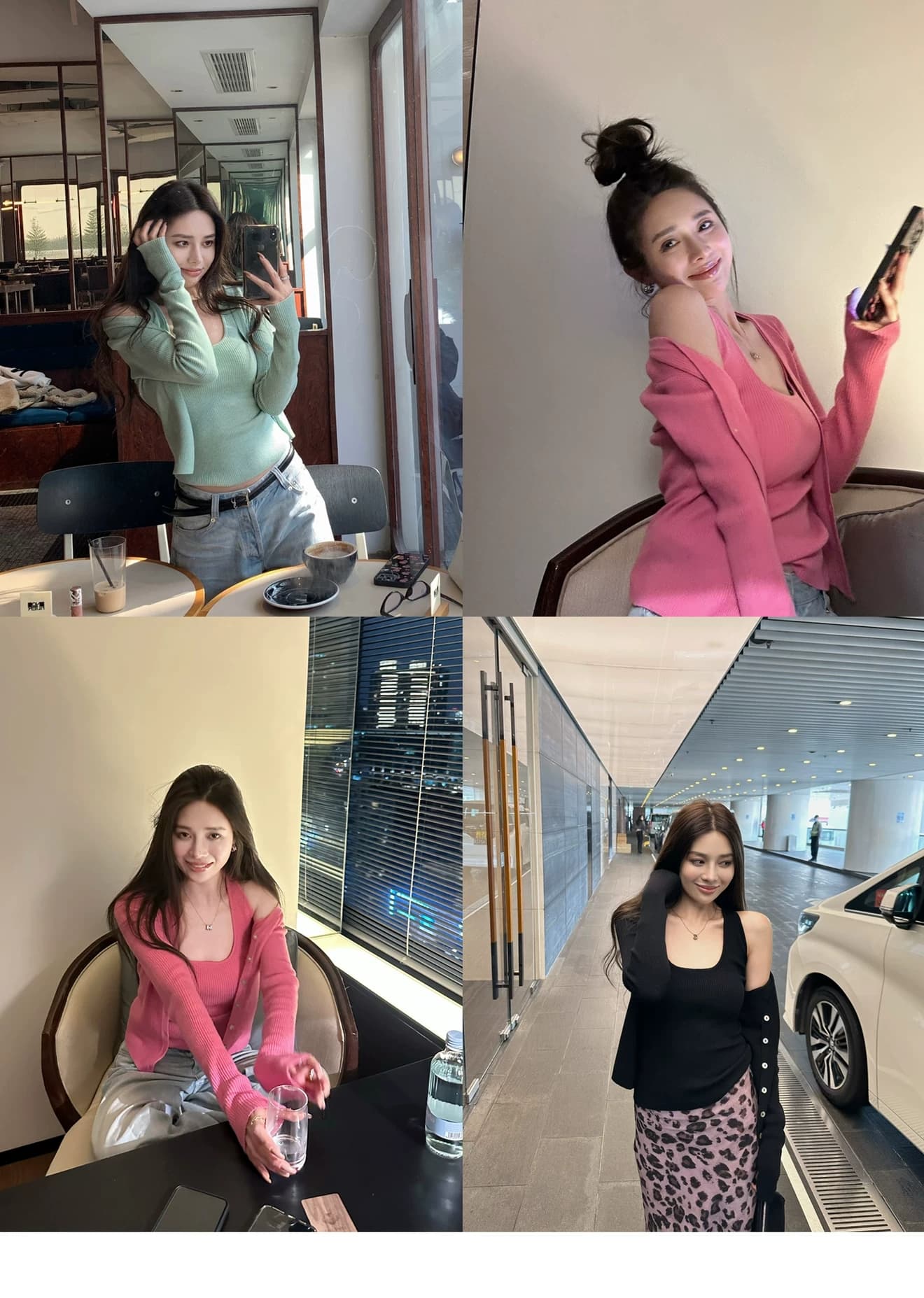 2026 이른 가을 소녀 센스 양모 니트 오픈 가디건 여성 디스플레이 화이트 투피스 조끼 상세 이미지 5