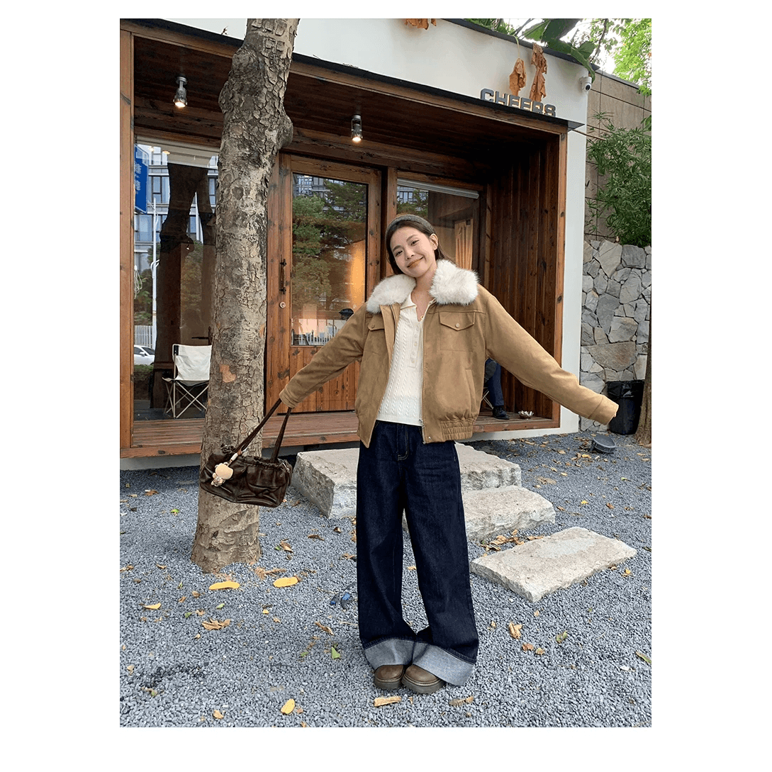 송 긍정적 인 En 한 부서 베이지 색 긴팔 POLO 칼라 니트 스웨터 여성 이른 가을 부드러운 바람 몸매 가꾸기 슬림해 보이는 아름다운 맨위 이미지 5