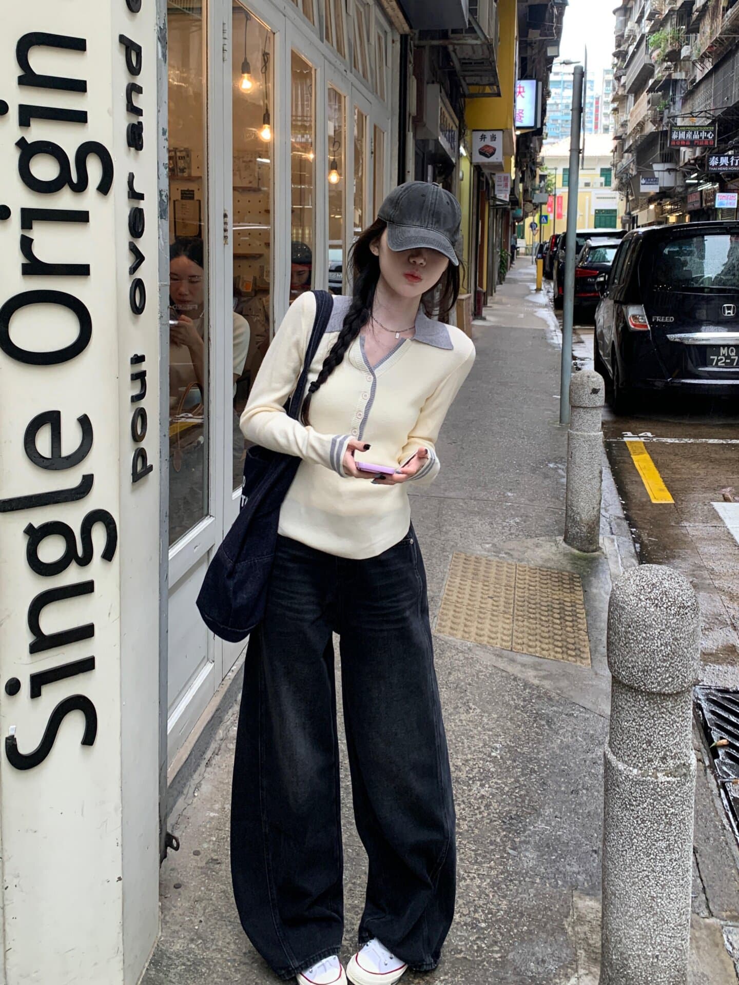 한 부서 POLO 칼라 긴팔 스웨터 여자 가을 겨울 새로운 몸매 가꾸기 슬림해 보이는 페이크 레이어드 만나는 니트 스웨터 인사이드 잡아라. 의류 상세 이미지 2