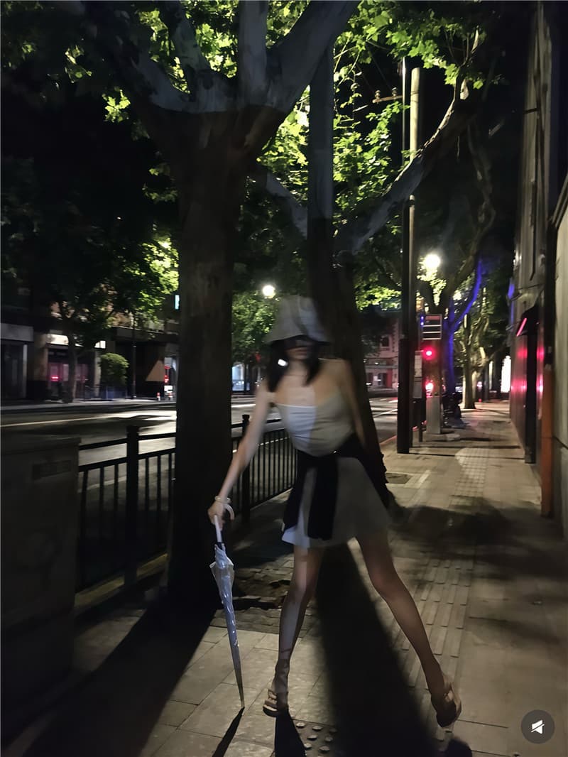 실사 둘째 머리카락 느긋한 바람 스트라이프 세트 오픈 가디건 캐미솔 여름 얇은 스타일 드레스 미니 스커트 상세 이미지 1