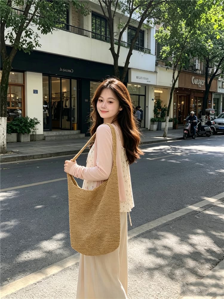 실사 달콤함 작은 청신 꽃무늬 슬립 만나는 맨위 긴팔 얇은 스타일 카디건 코트 투피스 세트 상세 이미지 7
