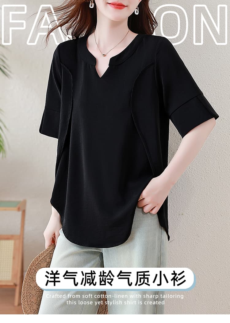 l-5xl2026 년 외국 가스 빅 사이즈 여성 의류 세트 지방 mm 패션 루즈핏 슬림해 보이는 상세 이미지 1