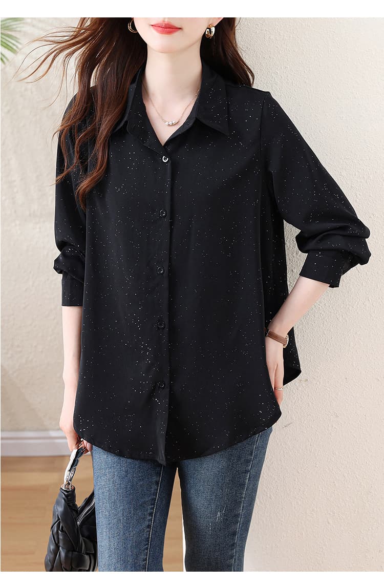 l-5xl 빅 사이즈 여성 의류 2026 새로운 자외선 차단 셔츠 한국 스타일 마이크로 뚱뚱한 소녀 루즈핏 다용도 단색 미니멀리즘 상세 이미지 4