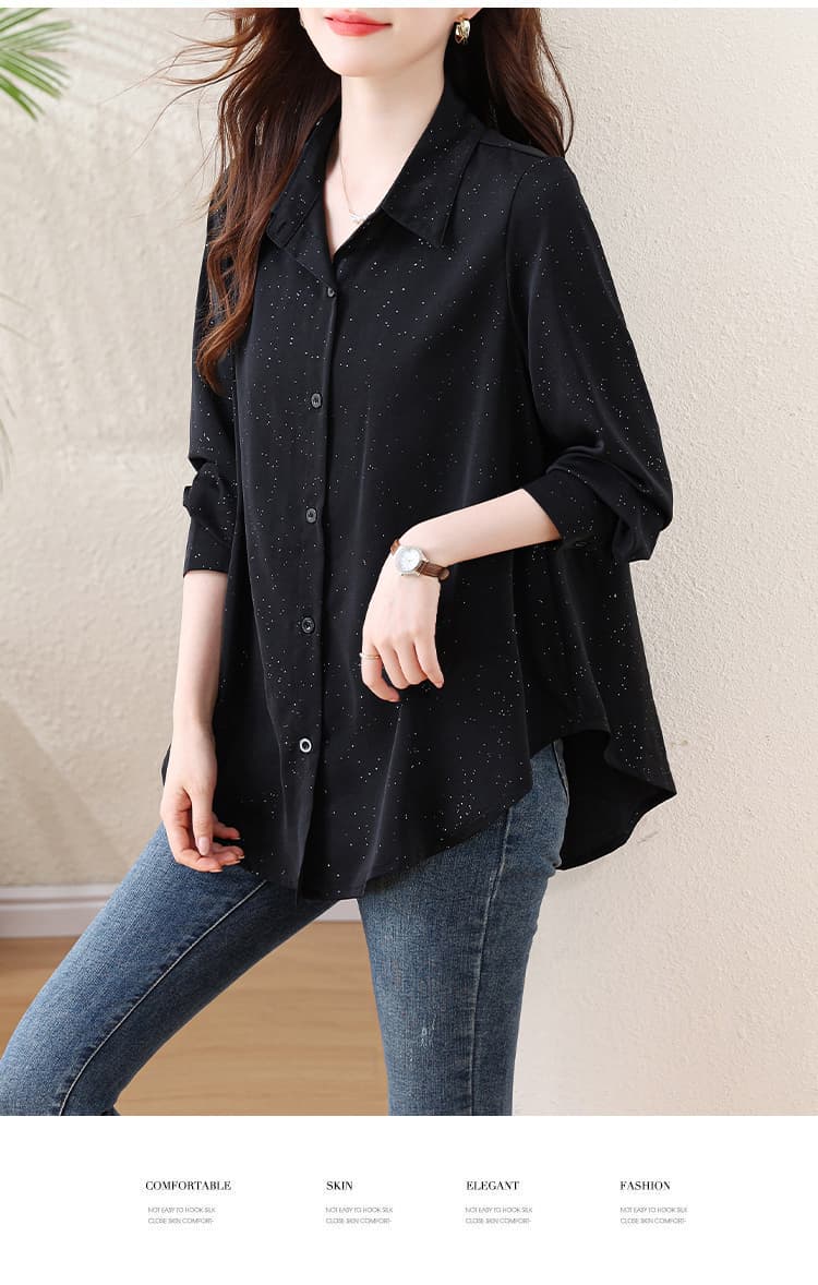 l-5xl 빅 사이즈 여성 의류 2026 새로운 자외선 차단 셔츠 한국 스타일 마이크로 뚱뚱한 소녀 루즈핏 다용도 단색 미니멀리즘 상세 이미지 18