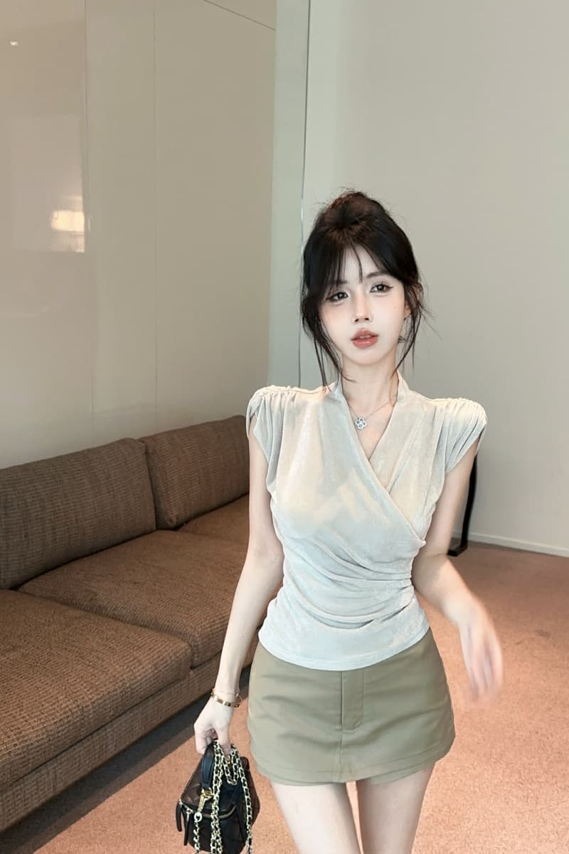 실사 정가 2026 순수한 욕망 핫걸 섹시함 둘 착용 맨위 여성 여름 디스플레이 몸 반팔 t Chic 아름다운 상세 이미지 10