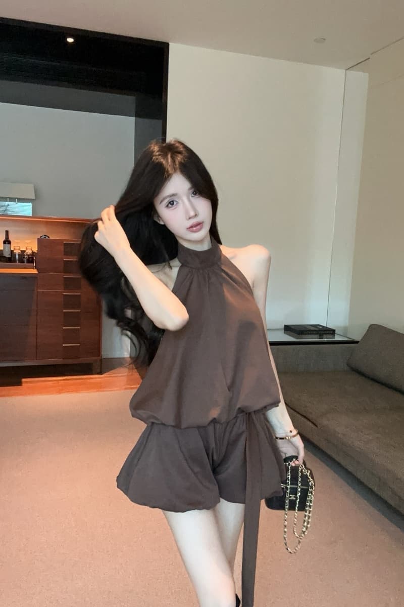 실사 정가 2026 여름 계절 행침 목 아메리칸 고차 핫걸 조끼 캐주얼 두 조각 여성 세트 여름 상세 이미지 12