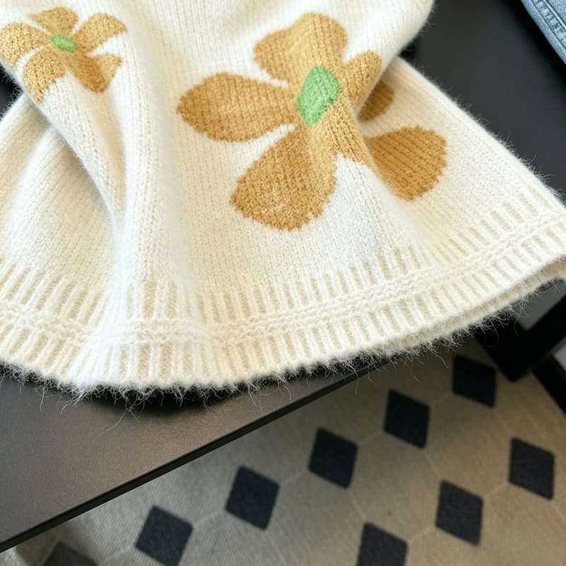 실사 이른 가을 새로운 빅 사이즈 외국 가스 니트 조끼 지방 mm 연령 감소 슬림해 보이는 다용도 스택 착용 베스트 맨위 여성 상세 이미지 24
