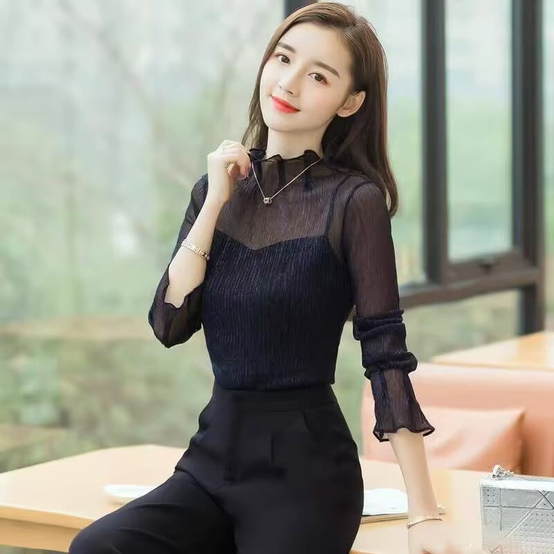 한 팬 루즈핏 봄 가을 패션 품격 2 세트 슬림해 보이는 맨위 상세 이미지 6
