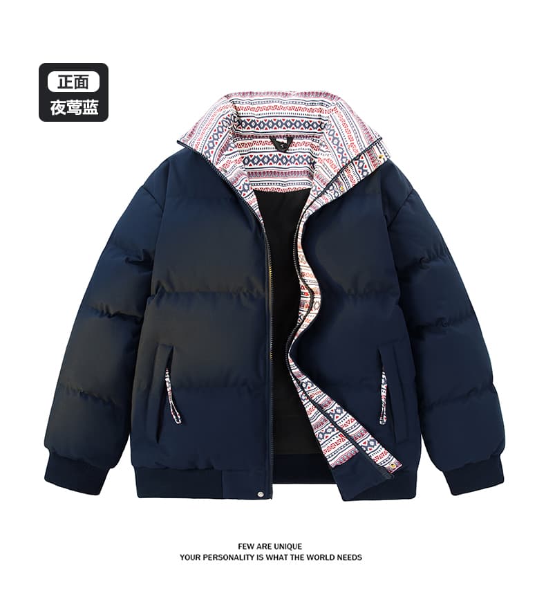 실사 겨울 새로운 면 의류 남자 스탠드 칼라 루즈핏 캐주얼 다용도 두꺼운 민족 스타일 잘 생긴 야외 목화 진딧물 재킷 상세 이미지 13