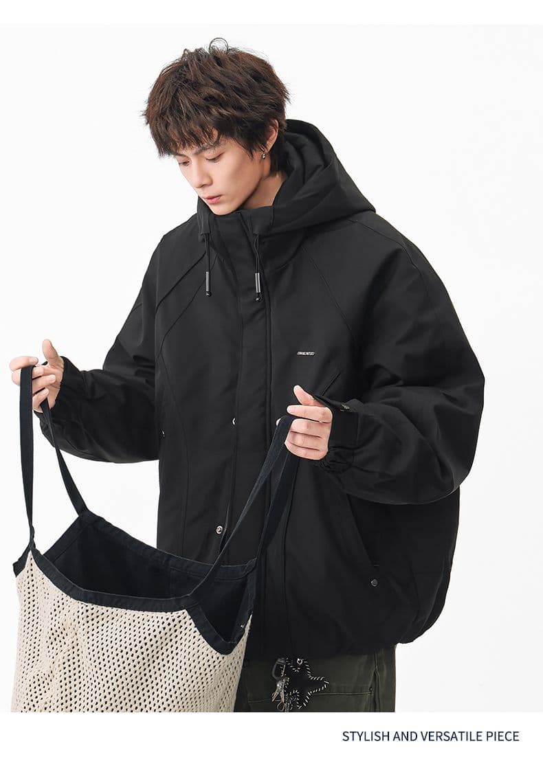 90 플러시 후드 워크웨어 다운 재킷 남성 일본식 레트로 다용도 보온 캐주얼 다운 야외 감기 예방 재킷 상세 이미지 12