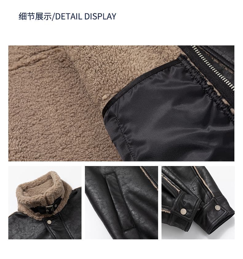 피모 하나 면 의류 남성 겨울 새로운 일본식 레트로 스탠드 칼라 루즈핏 두꺼운 보온 면 옷 재킷 상세 이미지 4