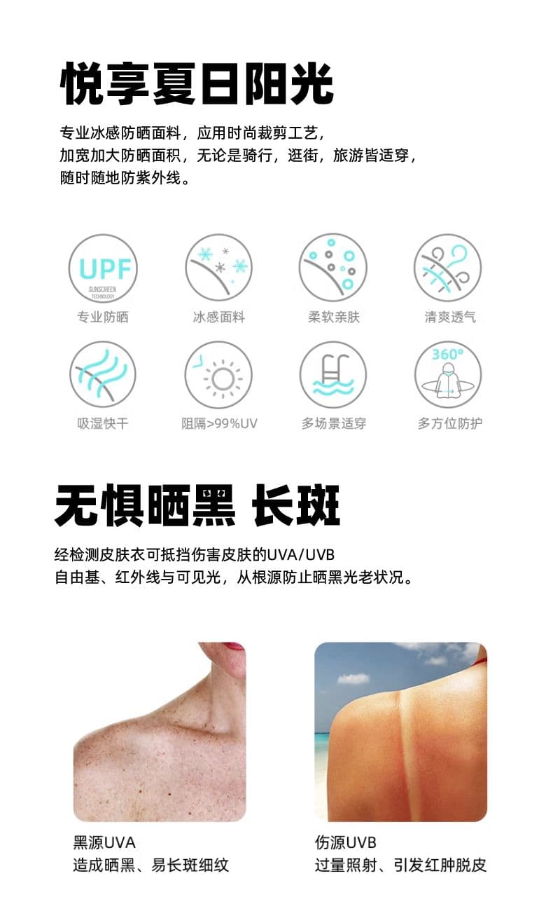 실사 2026 여름 새로운 upf50+ 자외선 차단 의류 가정용 외부 방어 자외선 얼음 실크 통기성 자외선 차단 외투 상세 이미지 6