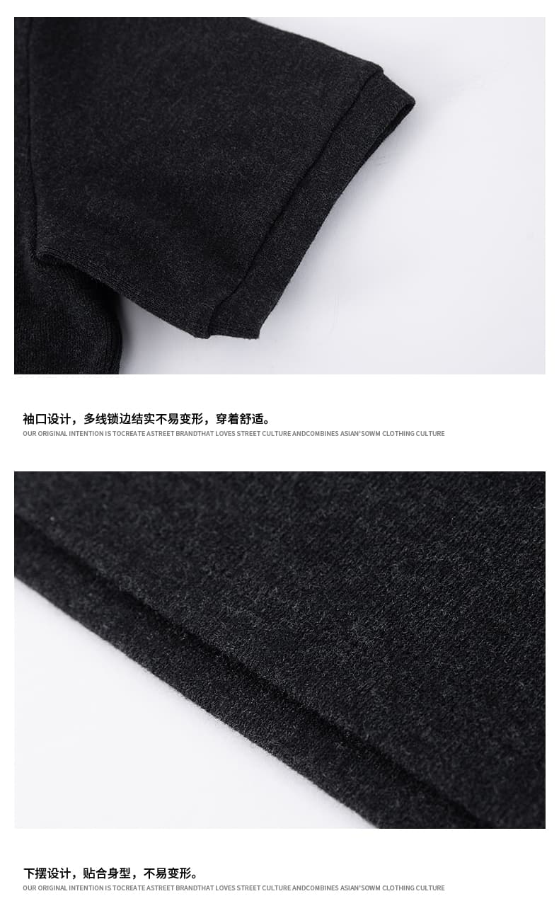 실사 여름 새로운 빛 요리 한 바람 하프 지퍼 폴로 칼라 POLO 셔츠 미니멀리즘 단색 루즈핏 캐주얼 통기성 맨위 상세 이미지 12