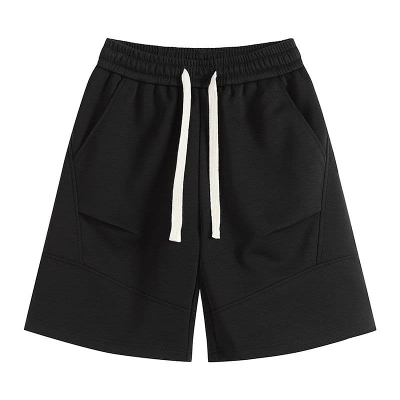 실사 2026 여름 새로운 5 점 반바지 남자 루즈핏 스트레이트 니트 면 방직 운동 바지 중성 다용도 잘 생긴 이미지 5