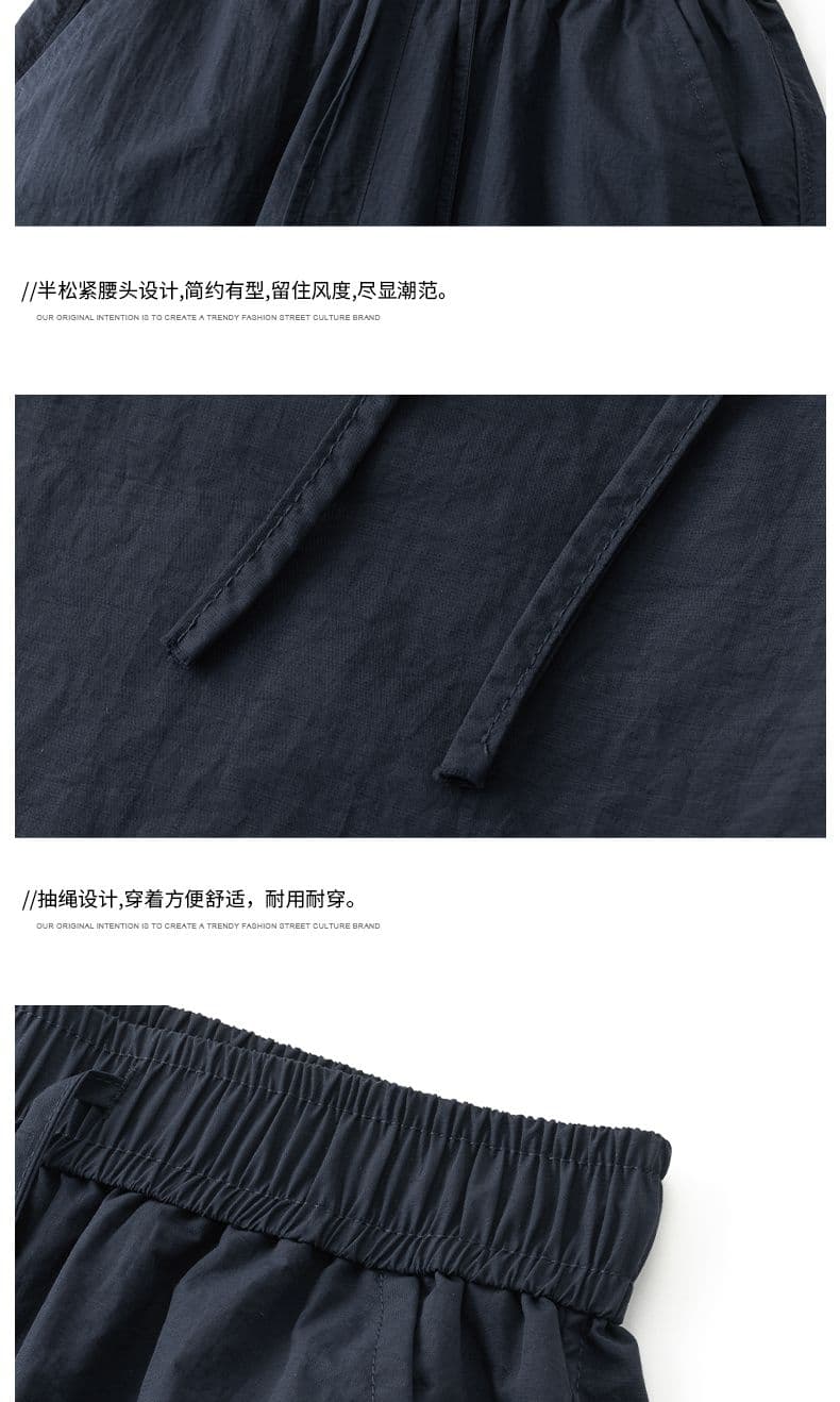 실사 2026 여름 새로운 아메리칸 속도 건조한 8 점 바지 남자 얇은 스타일 통기성 루즈핏 스트레이트 도루 센스 캐주얼 바지 상세 이미지 6