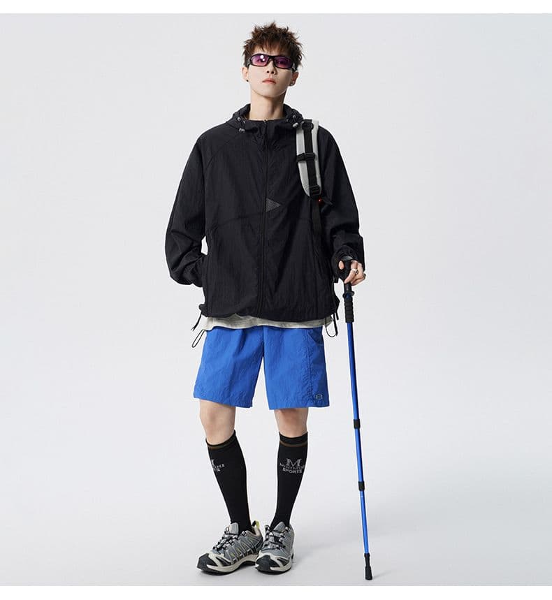실사 2026 여름 새로운 자외선 차단 의류 upf50+ 심지어 칼라 야외 스포츠 여행 트렌드 패치워크 자외선 차단 복 상세 이미지 19