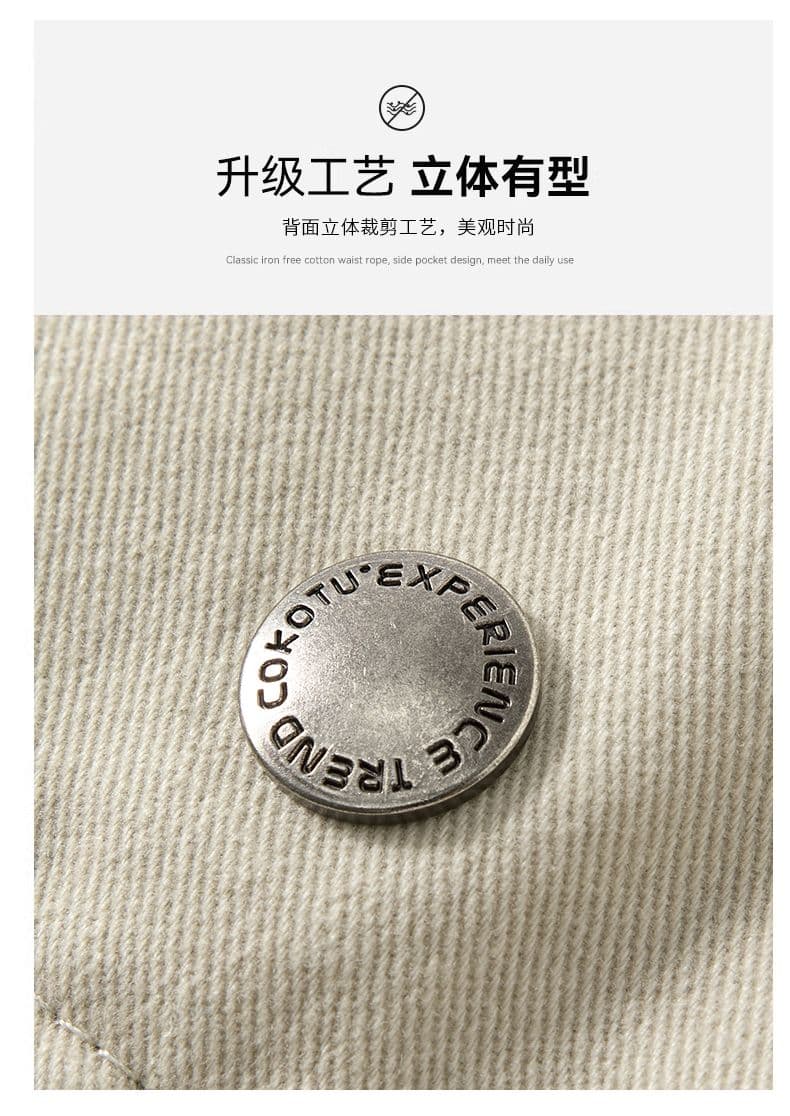 실사 여름 새로운 아메리칸 조수 브랜드 산계 빅 포켓 면 100% 워시 물 워크웨어 반바지 남자 편안함 5 점 바지 상세 이미지 10