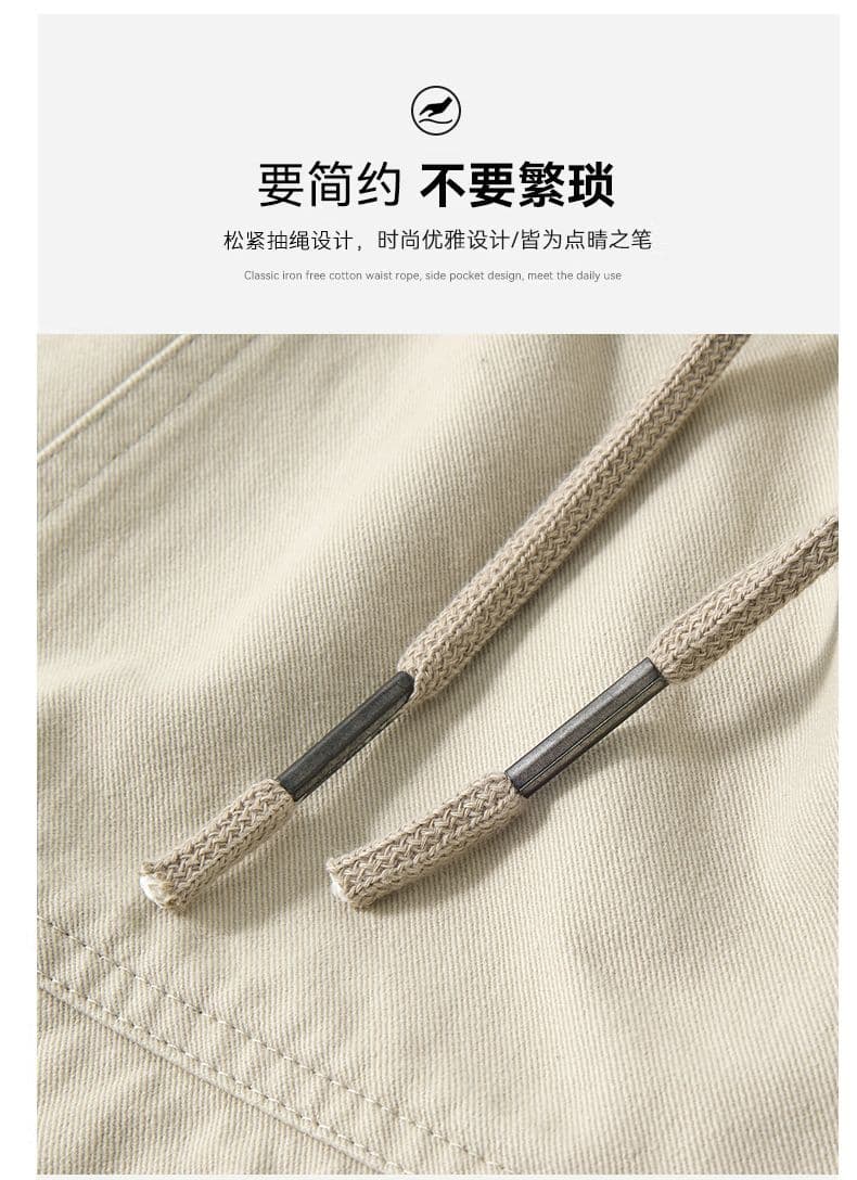 실사 여름 새로운 아메리칸 조수 브랜드 산계 빅 포켓 면 100% 워시 물 워크웨어 반바지 남자 편안함 5 점 바지 상세 이미지 11