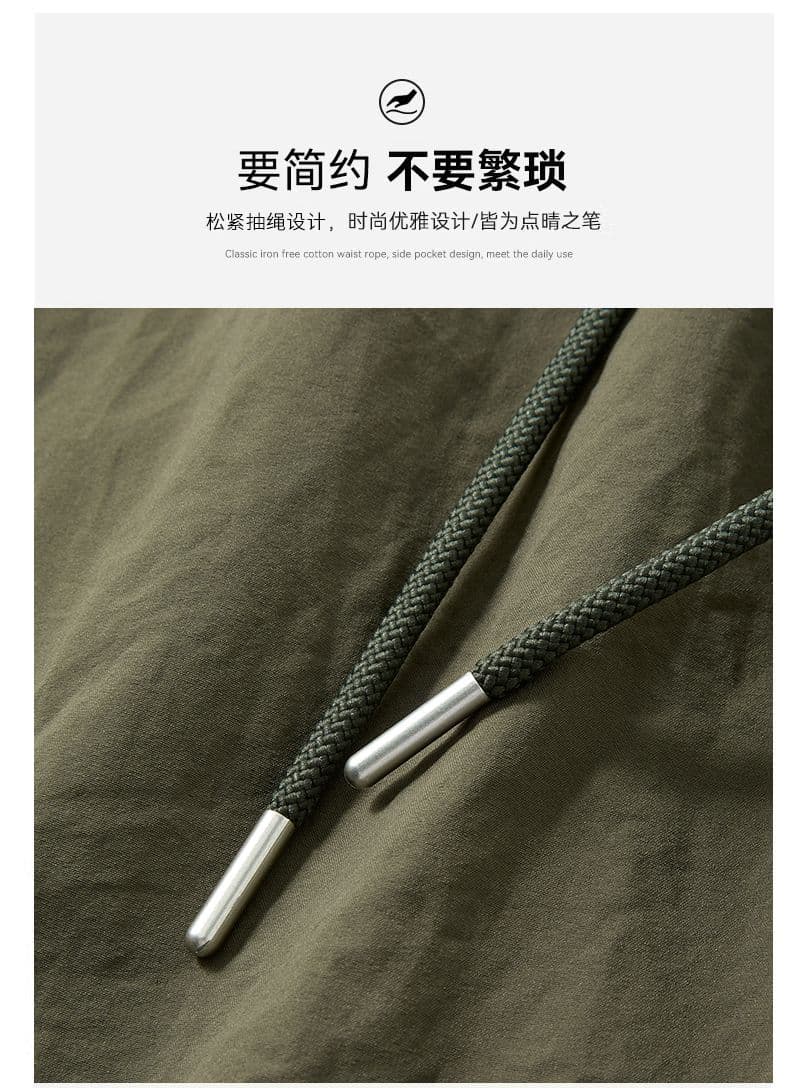 실사 여름 새로운 아메리칸 조수 브랜드 빅 포켓 워크웨어 반바지 남자 얼음 실크 차가운 센스 운동 산계 오부 바지 상세 이미지 11