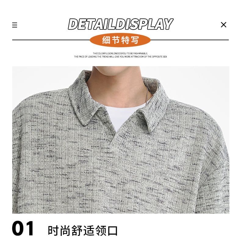 실사 2026 여름 새로운 트렌드 작은 장식 반팔 POLO 셔츠 남자 루즈핏 미니멀리즘 패션 폴로 칼라 티셔츠 상세 이미지 23