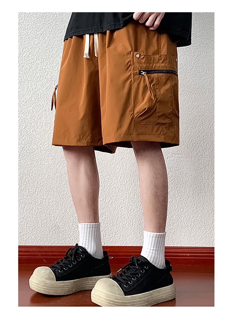 실사 아메리칸 조수 브랜드 워크웨어 반바지 남성 여름 얇은 스타일 루즈핏 속도 드라이 아이스 실크 5 점 캐주얼 바지 상세 이미지 24