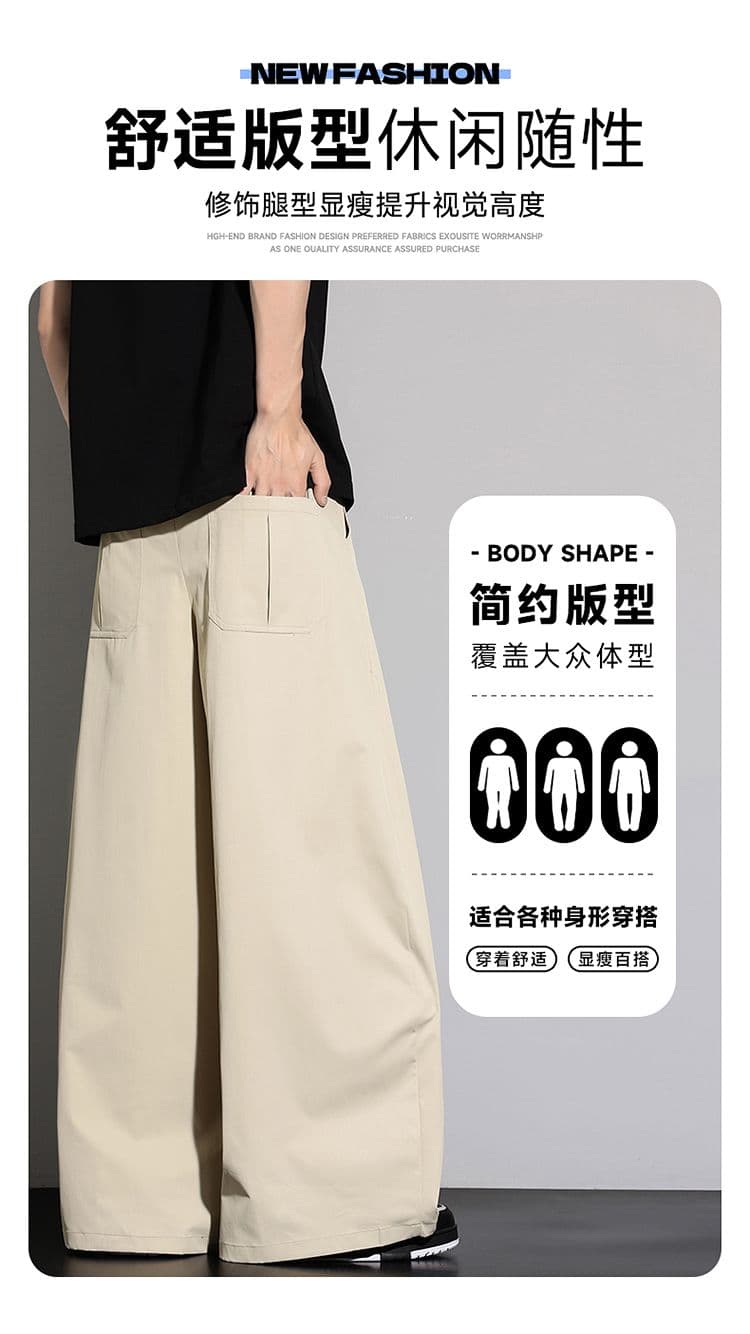 실사 아메리칸 레트로 루즈핏 모통이 칼 바지 남녀 조수 브랜드 여름 새로운 cleanfit 다용도 캐주얼 긴 바지 상세 이미지 2