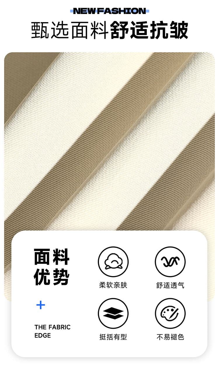 실사 아메리칸 레트로 루즈핏 모통이 칼 바지 남녀 조수 브랜드 여름 새로운 cleanfit 다용도 캐주얼 긴 바지 상세 이미지 3