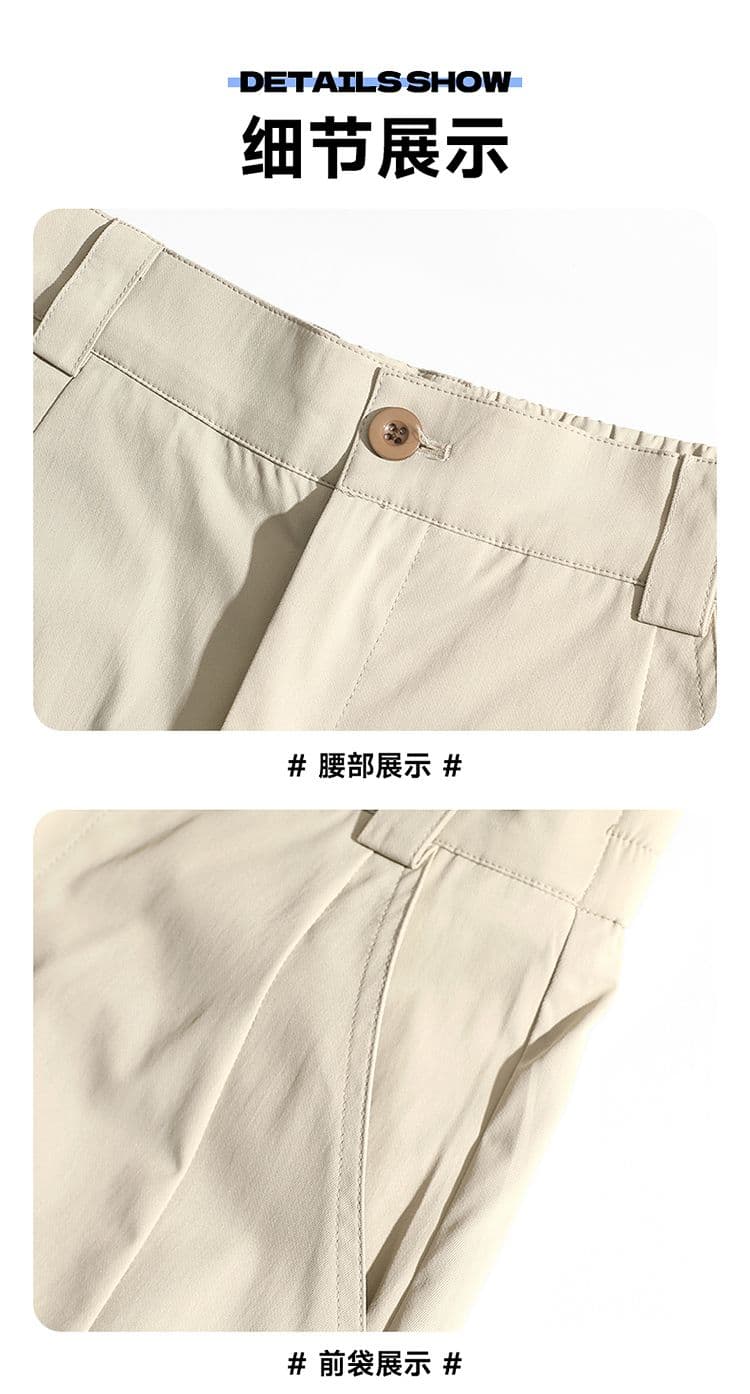실사 아메리칸 레트로 루즈핏 모통이 칼 바지 남녀 조수 브랜드 여름 새로운 cleanfit 다용도 캐주얼 긴 바지 상세 이미지 19