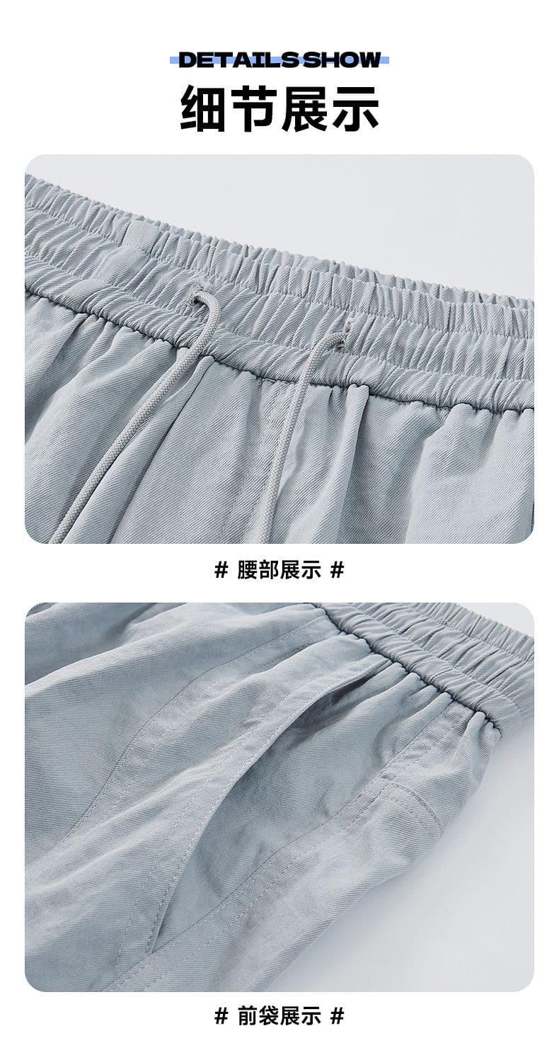 실사 여름 새로운 아메리칸 조수 브랜드 반바지 남자 루즈핏 스트레이트 캐주얼 운동 5 점 중 바지 얼음 실크 얇은 스타일 상세 이미지 21