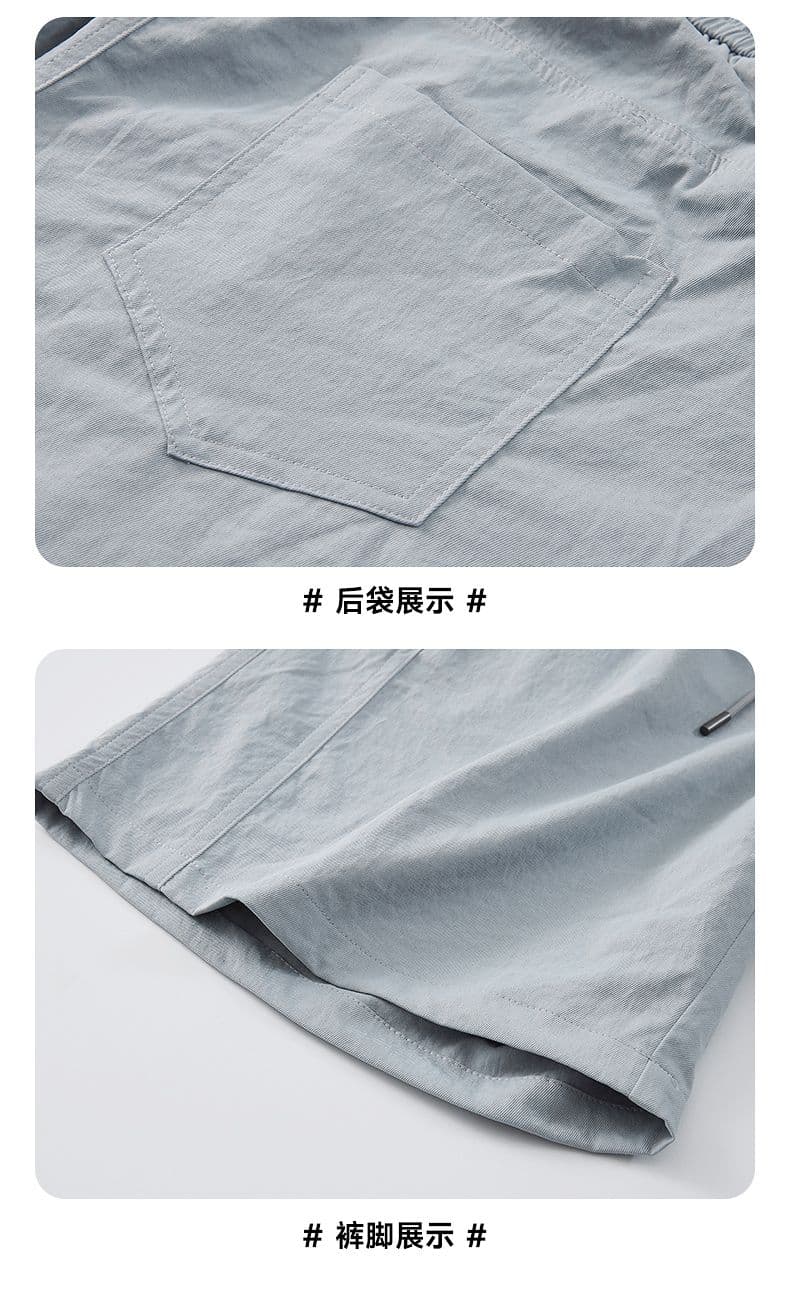 실사 여름 새로운 아메리칸 조수 브랜드 반바지 남자 루즈핏 스트레이트 캐주얼 운동 5 점 중 바지 얼음 실크 얇은 스타일 상세 이미지 22