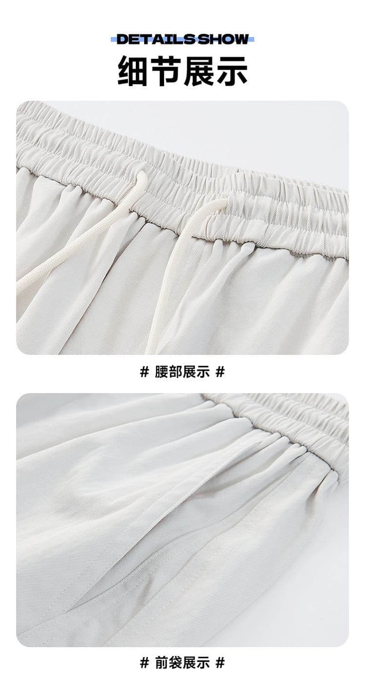 실사 아메리칸 cleanfit 루즈핏 넓은 다리 모통이 칼 캐주얼 바지 남자 여름 고급 센스 다용도 워크웨어 팬츠 트렌디 상세 이미지 21
