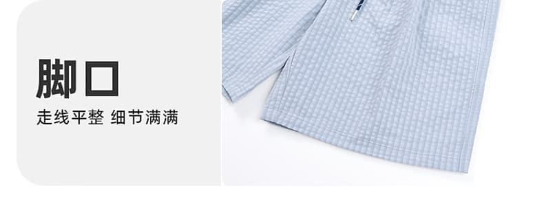 실사 여름 얼음 실크 도파민 버블 체크무늬 캐주얼 속도 건조한 반바지 남자 루즈핏 운동 해변 5 점 바지 상세 이미지 9