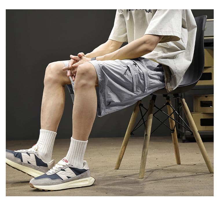 실사 여름 얼음 센스 루즈핏 편안함 워크웨어 반바지 남자 속도 건조한 산계 5 점 반바지 상세 이미지 18