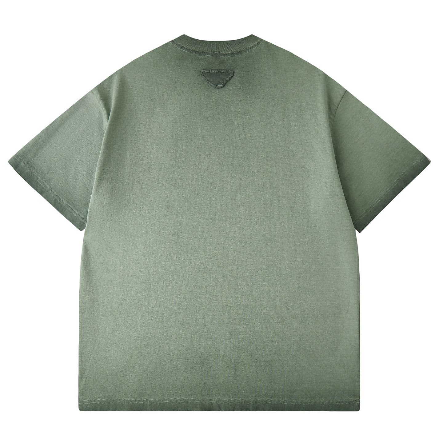 실사 아메리칸 조수 브랜드 프린트 마 오래된 무거운 워싱 반팔 티셔츠 남자 루즈핏 다용도 라운드 넥 반소매 맨위 이미지 5