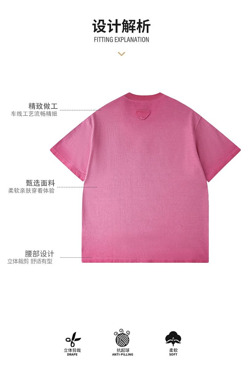 실사 아메리칸 레트로 조수 브랜드 마 오래된 무거운 워싱 반팔 티셔츠 남자 여름 루즈핏 라운드 넥 반소매 맨위 상세 이미지 4