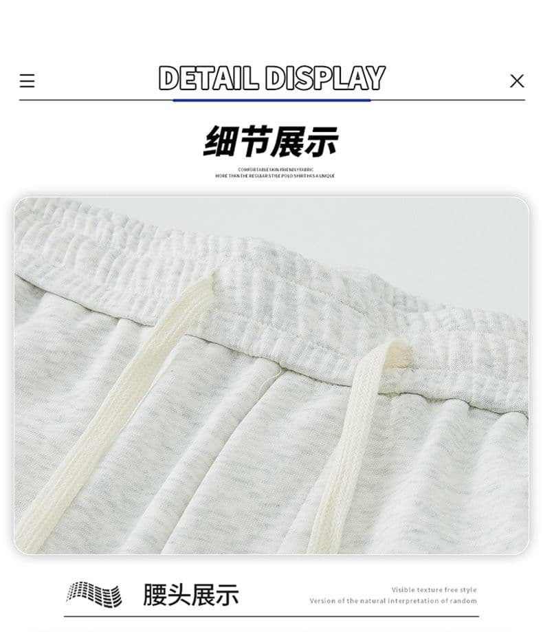 실사 여름 새로운 후아 면 무거운 캐주얼 5 점 반바지 남자 루즈핏 다용도 와 성별 니트 운동 바지 상세 이미지 26