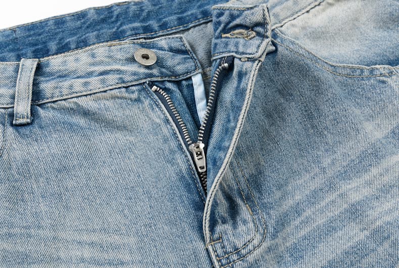 실사 아메리칸 워싱 마 오래된 주름 루즈핏 고양이 반드시 데님 7 점 바지 남녀 스트레이트 넓은 다리 6 점 반바지 상세 이미지 16