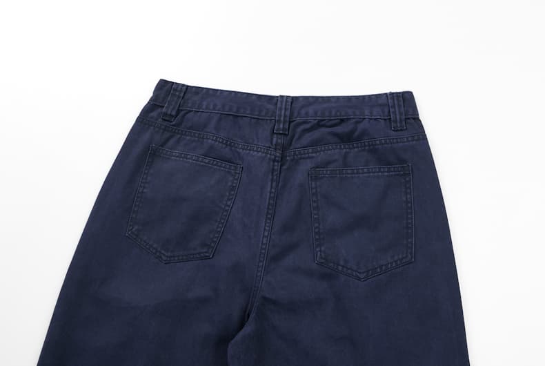 아메리칸 cleanfit 레트로 워싱 주름 워크웨어 캐주얼 바지 남자 여자 루즈핏 스트레이트 미니멀리즘 조수 브랜드 긴 바지 상세 이미지 24