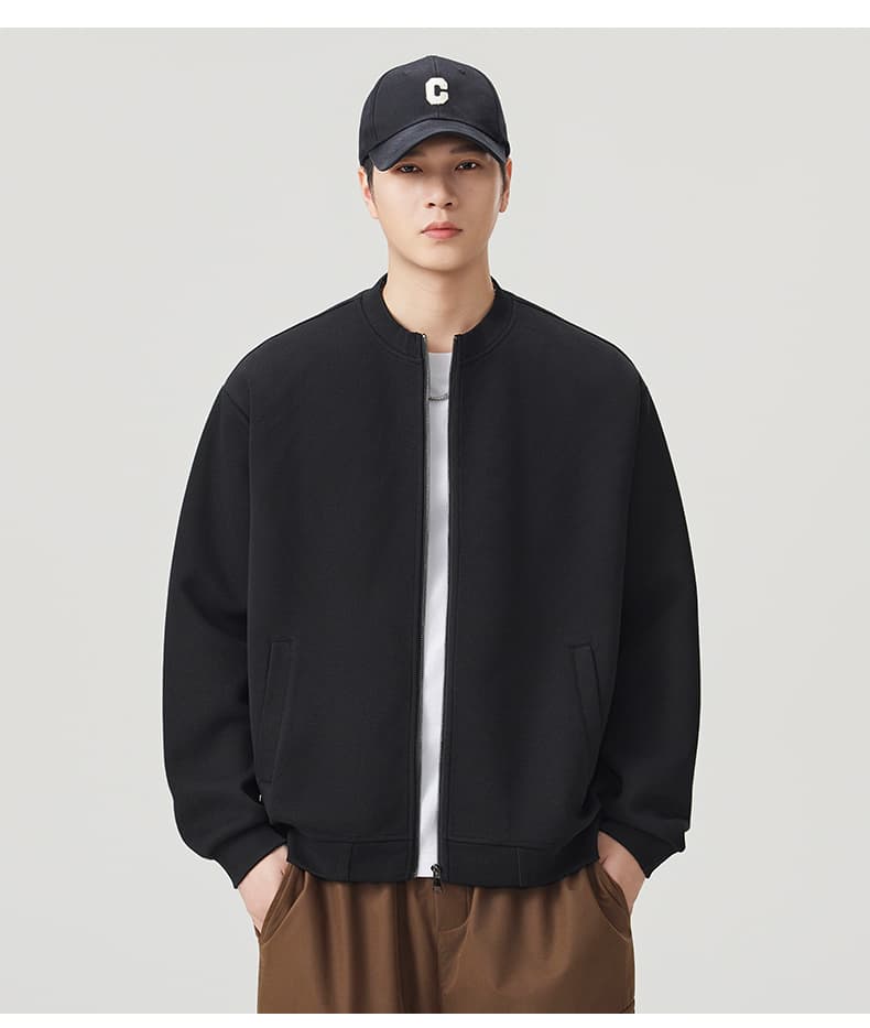 실사 2026 가을 겨울 새로운 지퍼 오픈 가디건 스탠드 칼라 후드티 남녀 루즈핏 다용도 캐주얼 출퇴근 재킷 상세 이미지 17