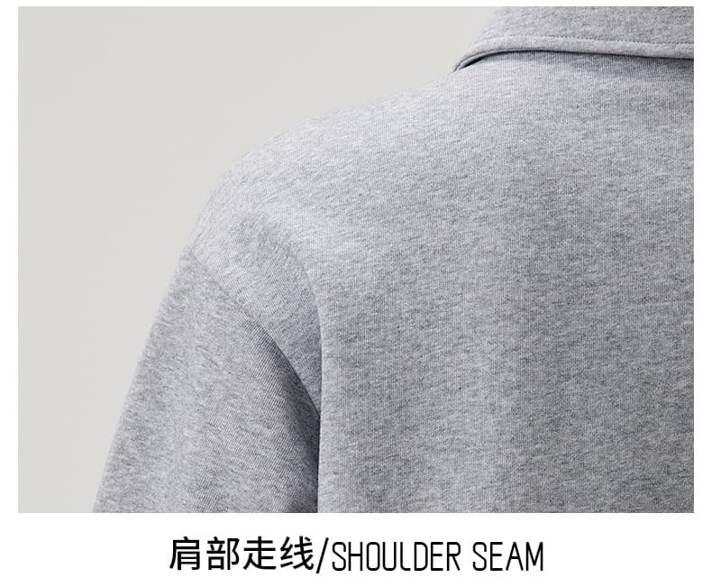 실사 2026 가을 겨울 새로운 무거운 POLO 셔츠 후드티 남자 루즈핏 다용도 폴로 칼라 티셔츠 출퇴근 맨위 상세 이미지 4