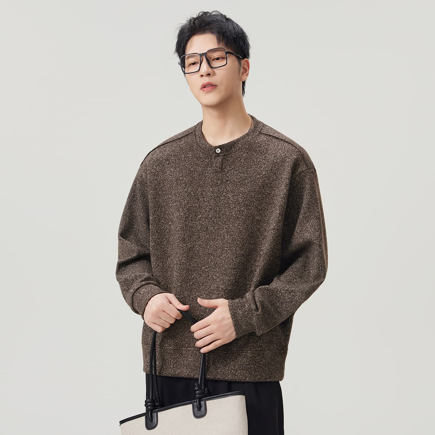 실사 2026 가을 겨울 새로운 무거운 후드티 남성 루즈핏 편안함 미니멀리즘 다용도 일상 출퇴근 맨위