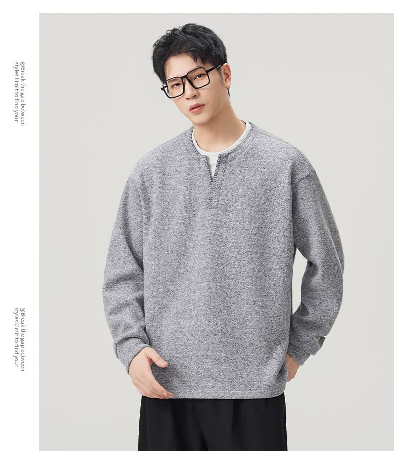 실사 2026 가을 겨울 새로운 무거운 페이크 레이어드 후드티 남자 루즈핏 편안함 다용도 미니멀리즘 트렌드 출퇴근 맨위 상세 이미지 10