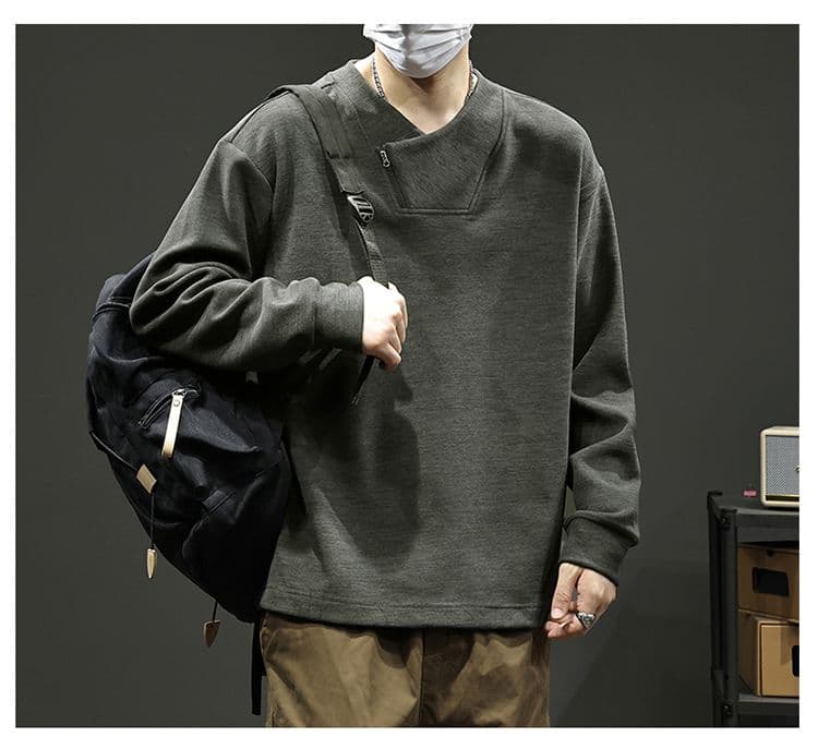 실사 2026 가을 겨울 새로운 조수 브랜드 디자인 센스 후드티 남자 고밀도 프로 피부 부드러운 찹쌀 통기성 편안함 출퇴근 맨위 상세 이미지 10