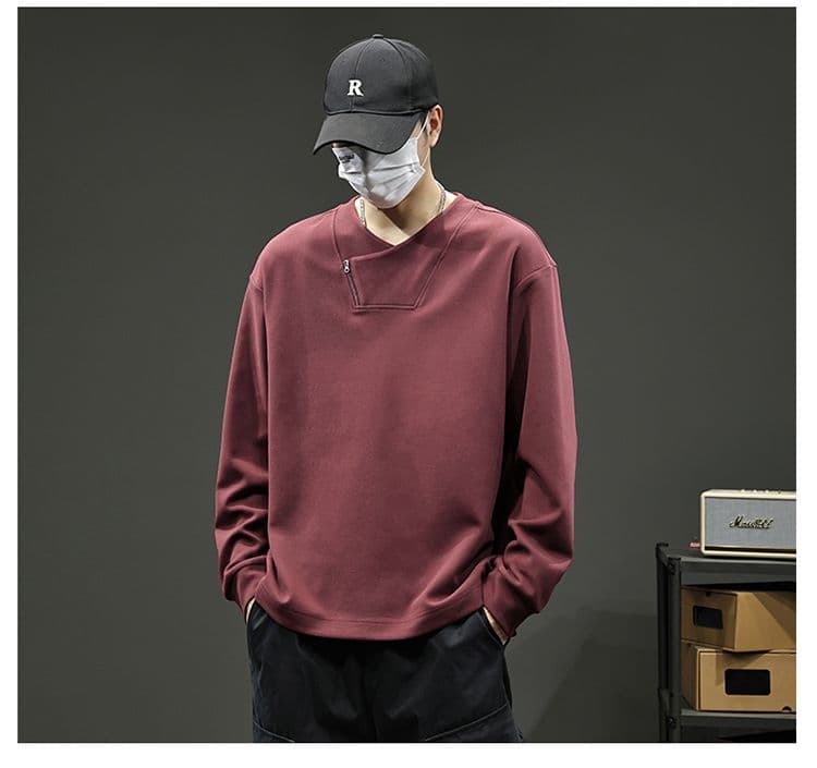 실사 2026 가을 겨울 새로운 조수 브랜드 디자인 센스 후드티 남자 고밀도 프로 피부 부드러운 찹쌀 통기성 편안함 출퇴근 맨위 상세 이미지 18