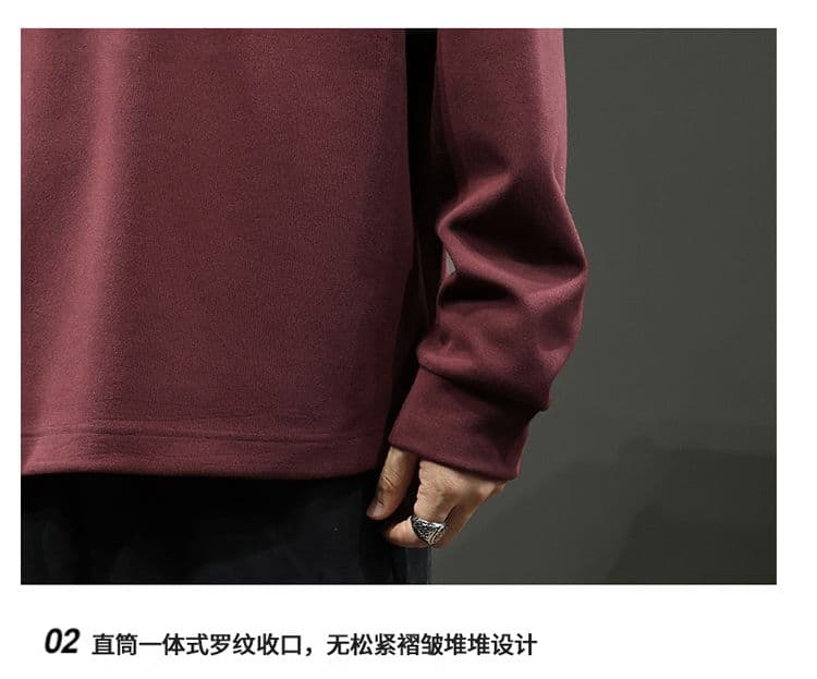실사 2026 가을 겨울 새로운 조수 브랜드 디자인 센스 후드티 남자 고밀도 프로 피부 부드러운 찹쌀 통기성 편안함 출퇴근 맨위 상세 이미지 24