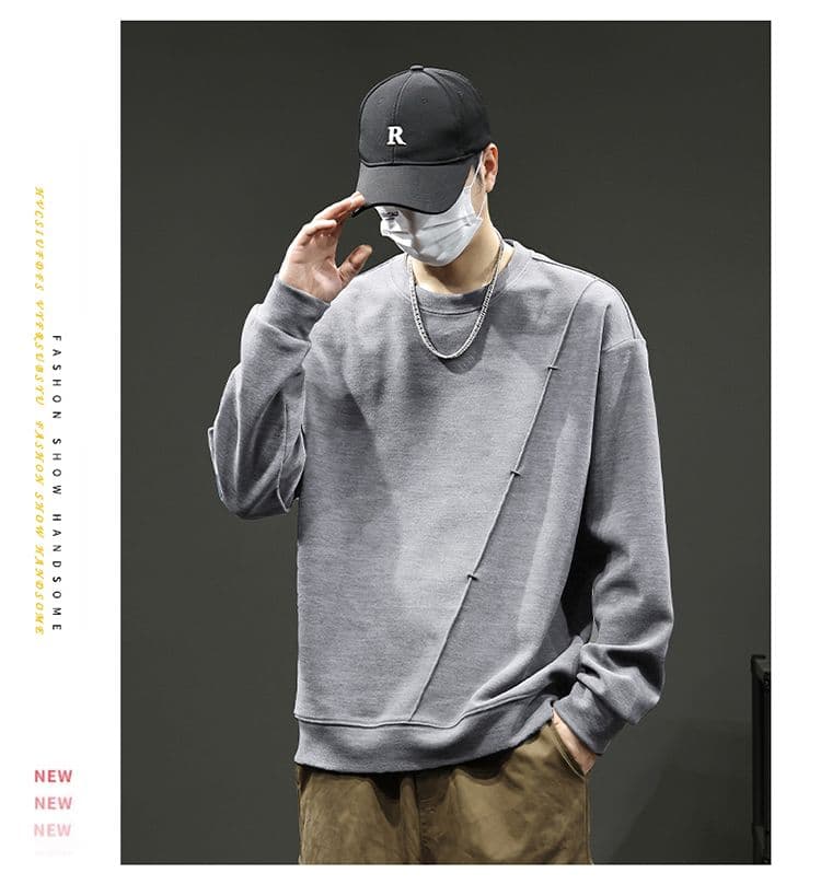 실사 2026 가을 겨울 새로운 패치워크 조수 브랜드 후드티 높음 밀 뜨개질 프로 피부 부드러운 찹쌀 통기성 편안함 출퇴근 맨위 상세 이미지 14