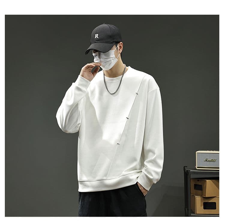 실사 2026 가을 겨울 새로운 패치워크 조수 브랜드 후드티 높음 밀 뜨개질 프로 피부 부드러운 찹쌀 통기성 편안함 출퇴근 맨위 상세 이미지 23