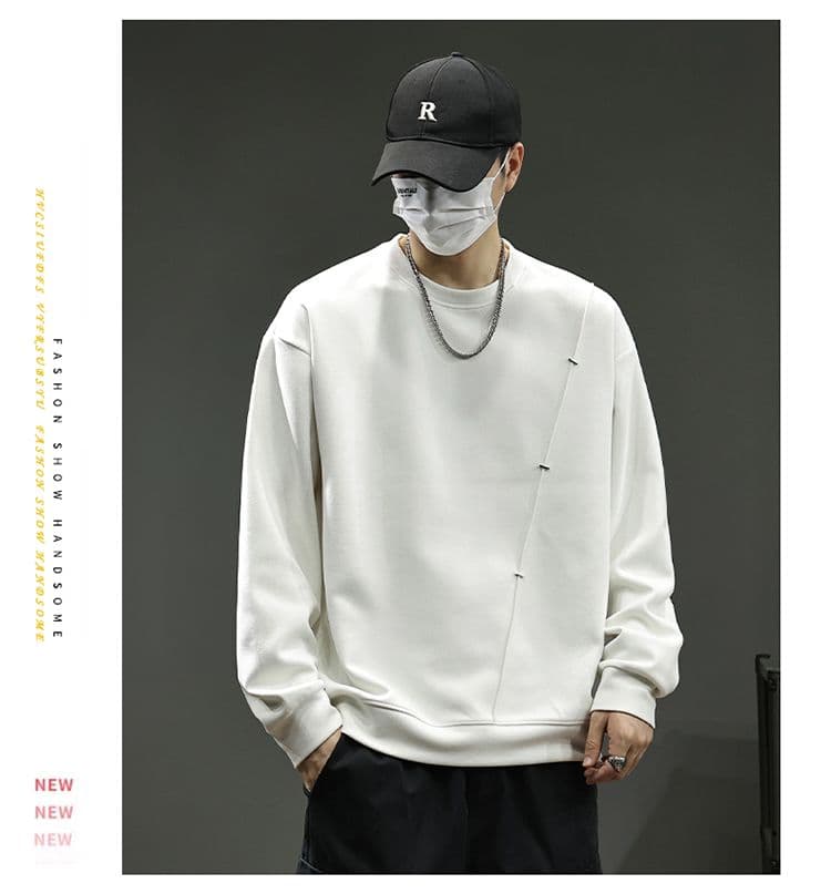 실사 2026 가을 겨울 새로운 패치워크 조수 브랜드 후드티 높음 밀 뜨개질 프로 피부 부드러운 찹쌀 통기성 편안함 출퇴근 맨위 상세 이미지 24
