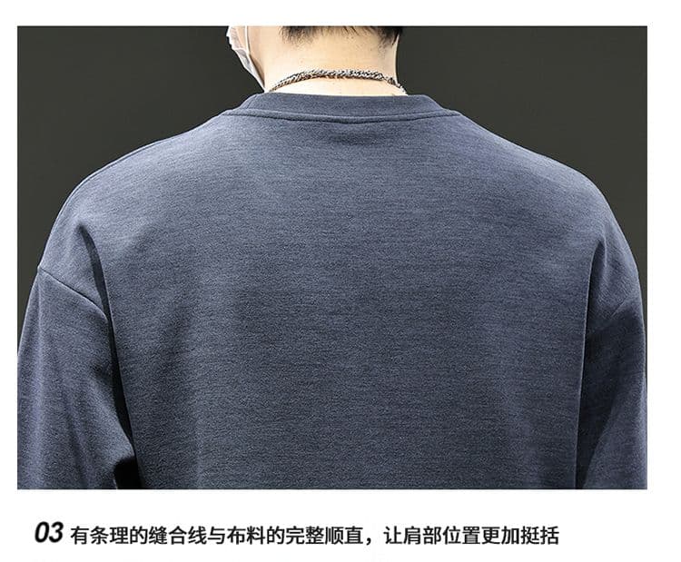 실사 2026 가을 겨울 새로운 패치워크 조수 브랜드 후드티 높음 밀 뜨개질 프로 피부 부드러운 찹쌀 통기성 편안함 출퇴근 맨위 상세 이미지 35
