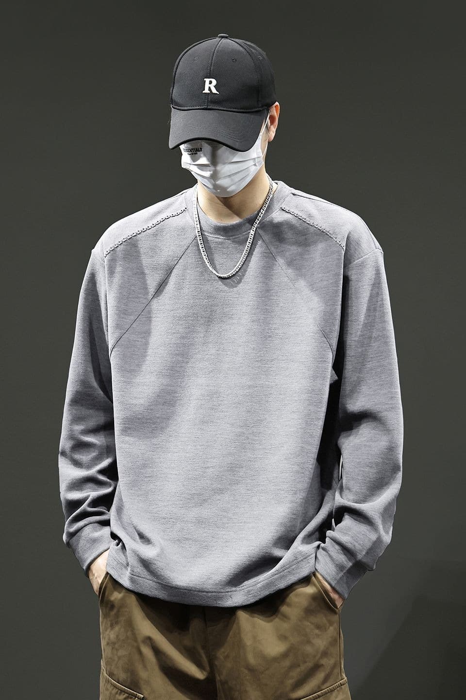 실사 2026 가을 겨울 새로운 후드티 남자 고밀도 프로 피부 터치 부드러운 찹쌀 아니요 넥타이 피부 통기성 편안함 티셔츠 이미지 6